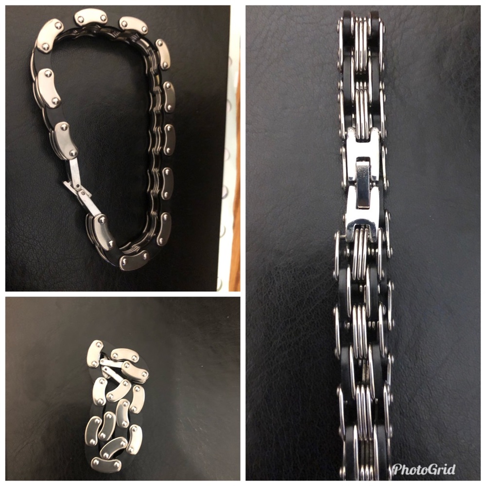 Black & Silver Chain Link Bracelet